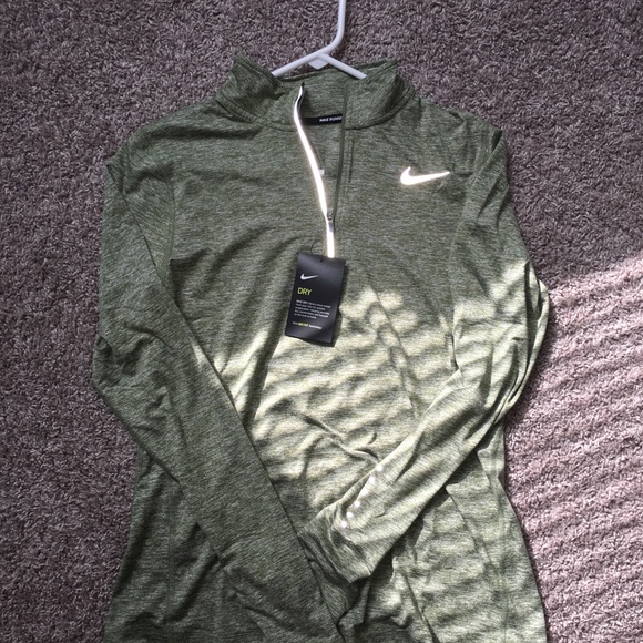 Army Green Quarter Zip- Nike - Picture 3 of 7